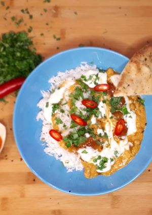 Vegán csicseriborsó curry recept fotója
