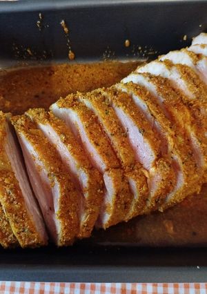 Una foto de Lomo de cerdo marinado y luego braseado en el horno o en la Airfryer