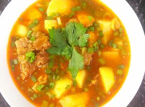 Hình của món Bò sốt vang nhanh gọn.