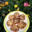 Tomate relleno en rodajas🍅😋