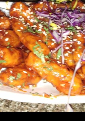 A picture of Honey chilli potato.