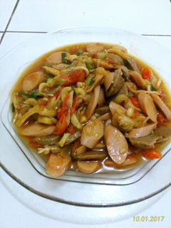 Foto resep JaSisSo pedas asam manis (jamur,sosis,bakso)