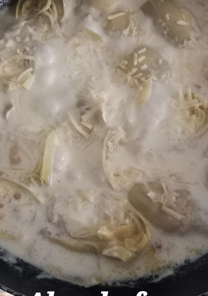 Una foto de Alcachofas con jamón