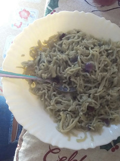 A picture of Indomie for supper.