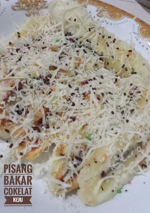 Foto resep Pisang bakar cokelat keju