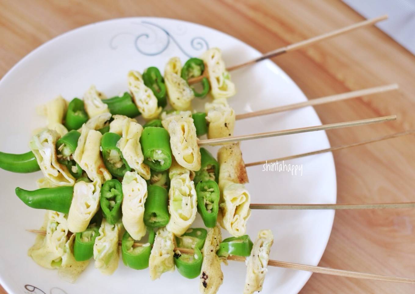 Sate Telor Cabe Hijau