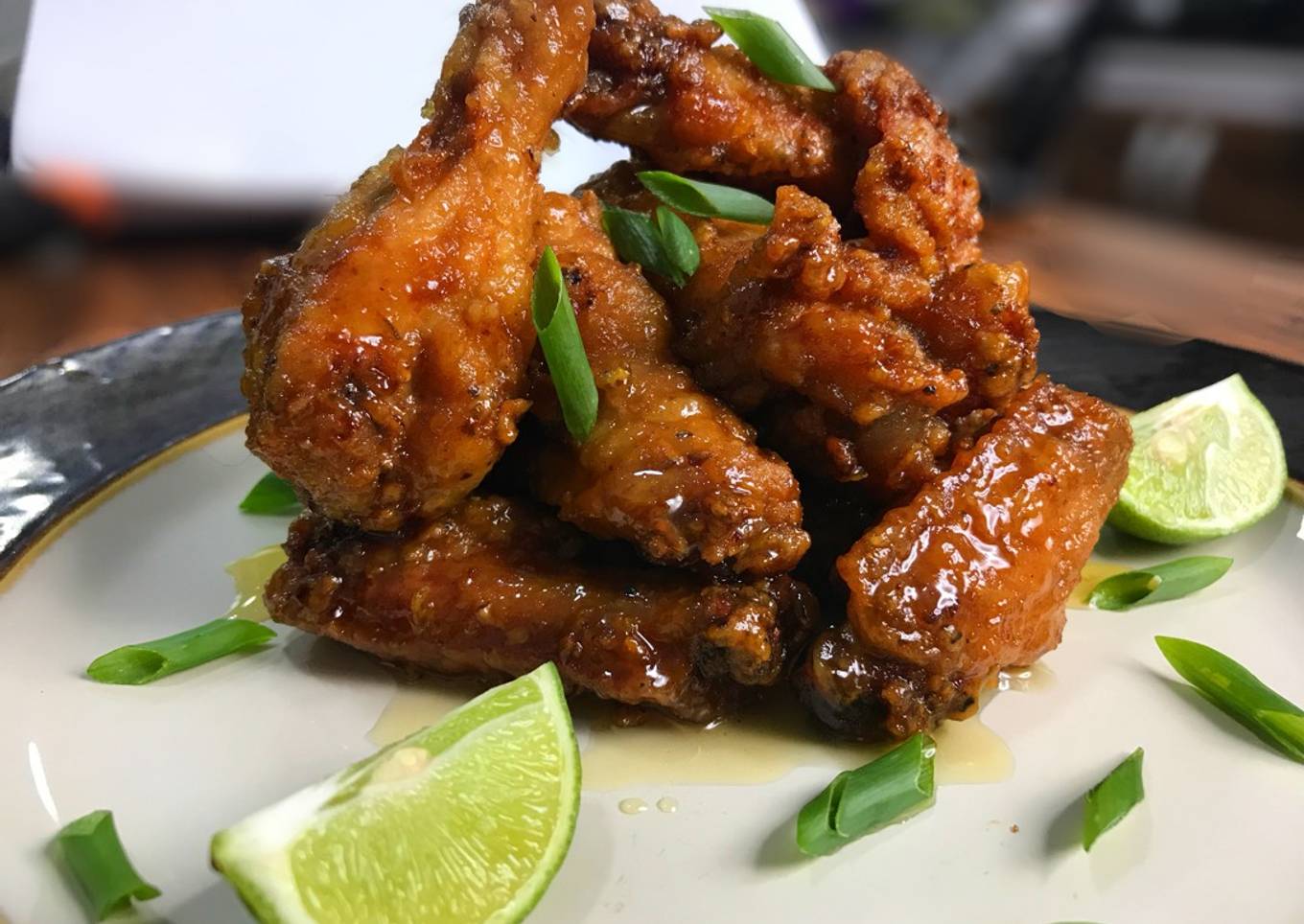 Honey Malibu chicken wings