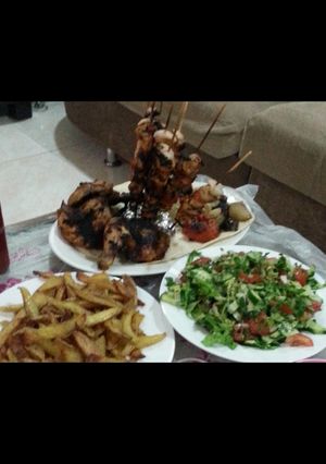 صورة لوصفة شيش دجاج بالبيت سهل