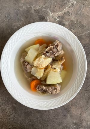 Foto resep Sup iga babi kuah kundur (slow cooker)