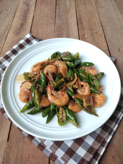 Foto resep Tumis Udang Cabe Ijo