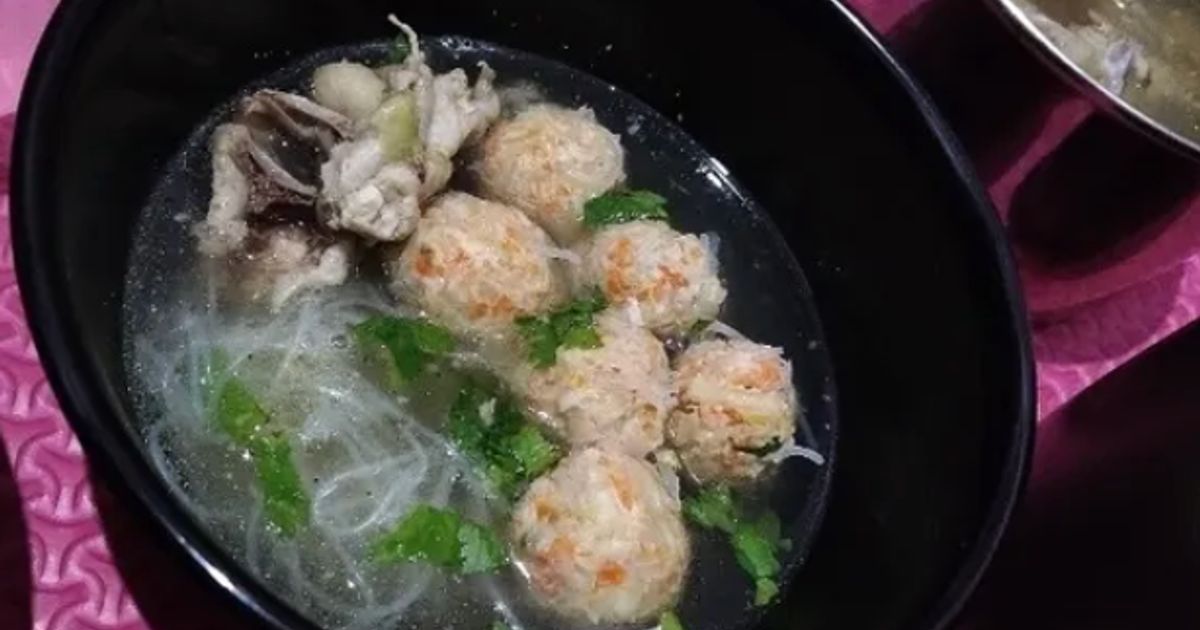 Bakso Ayam, Bihun, Wortel Tanpa Tepung