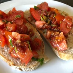 A picture of Quick and tasty tomatoes on toast.