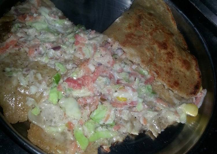 Mix veg pizza paratha