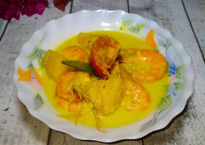 Resipi Masak Lemak Udang Nenas Oleh Shazrina Cookpad