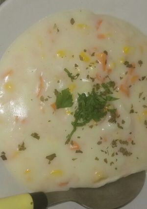 Foto resep Krim sup (cream soup) legit creamy n simple~jagung,wortel,crab