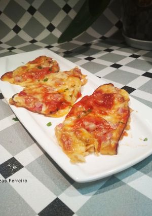 Una foto de Pizza mar y tierra. (Sin gluten)