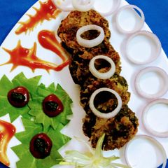A picture of Spinach kebab.