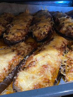 Una foto de Berenjenas rellenas con carne