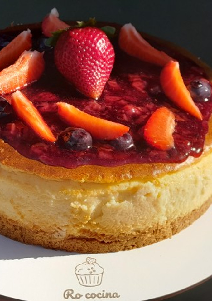 Una foto de New York Cheesecake (Cheesecake cocido)