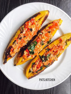 A picture of Stuffed Oven roasted Plantain.