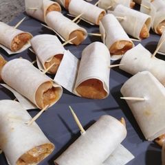 A picture of Chicken roll ups.
