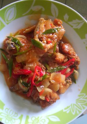 Foto resep Ayam goreng asam manis pedas