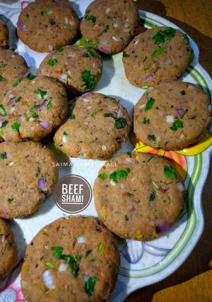 A picture of Beef shami kabab.