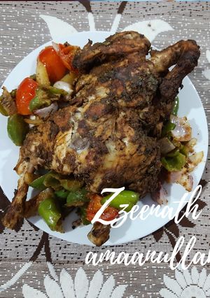 A picture of Dajaj Al Faham or Arabic Chargrilled Chicken.