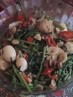 Foto resep Cah kangkung telur puyuh