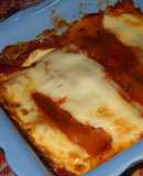 Lasagna individual espinaca, jamón y queso