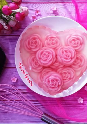 Foto resep Puding kaca mawar