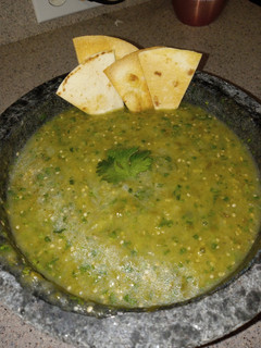 A picture of Salsa Verde (Tomatillo Sauce).