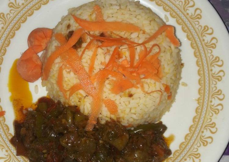 Simple Way to Prepare Any-night-of-the-week Carrot rice with liver soup