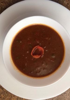 A picture of Spicy chicken soup.