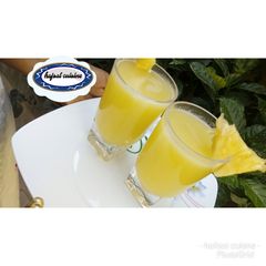 A picture of Penapple and Orange juice.