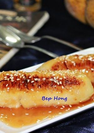 Hình của món CHUỐI SỨ SỐT CARAMEL.