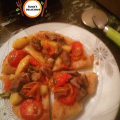 A picture of Non cheese pizza.