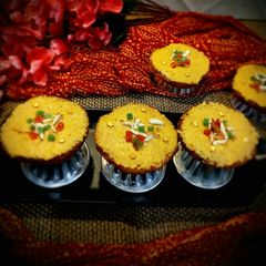 Shahi Toast Disc With Thandai Rabdi A picture of Shahi Toast Disc With Thandai Rabdi.