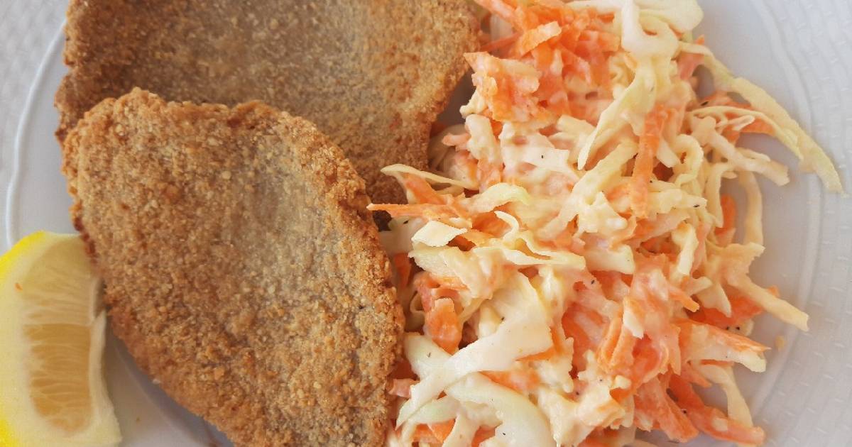 Ensalada Coleslaw con milanesas Receta de Norali - Cookpad