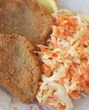 Ensalada Coleslaw con milanesas