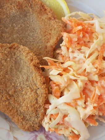 Receta Ensalada Coleslaw con milanesas  que Delicioso