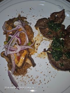Una foto de Hígado de cordero y fideos de arroz