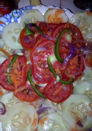 A picture of Ukwaju tomato salad.