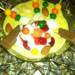 Colourful custard with multi lavour A picture of Colourful custard with multi lavour.