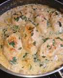 Pechugas de pollo en salsa de Champiñones