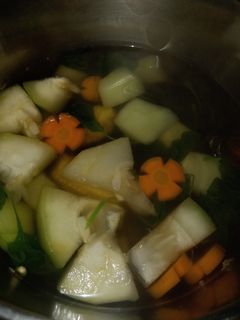 Foto resep Sayur Bening Bayam, Labu Siam, Wortel dan Jagung
