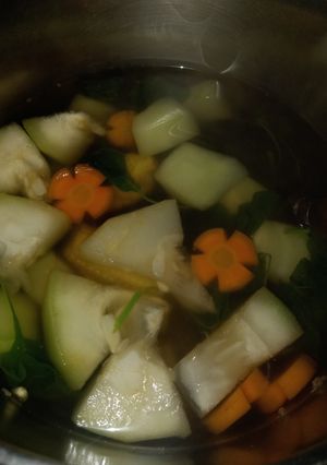 Foto resep Sayur Bening Bayam, Labu Siam, Wortel dan Jagung
