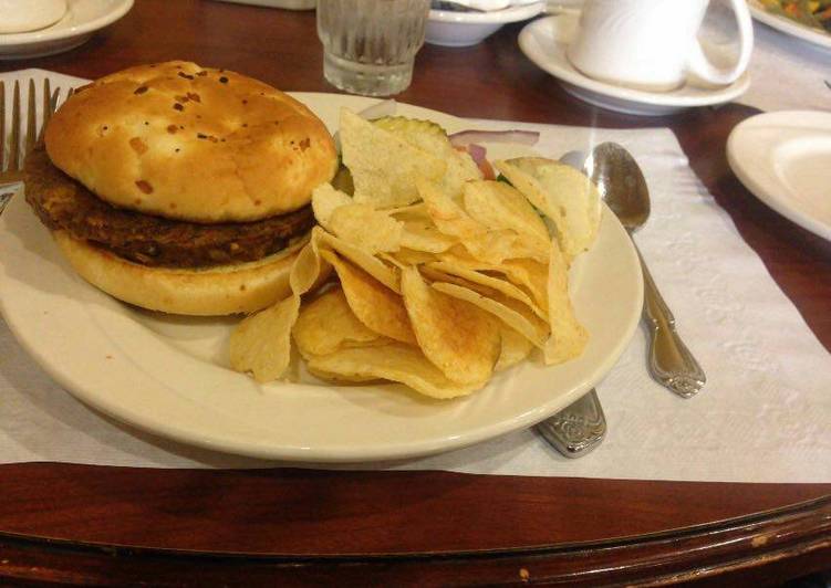 Easiest Way to Serve Tasteful Burger with crisp fries..