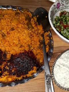 عکسی از دستور لوبیا پلوسینه مرغ دمی سحری😋