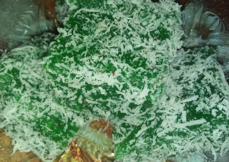 resep cara bikin Ongol ongol pandan sagu basah